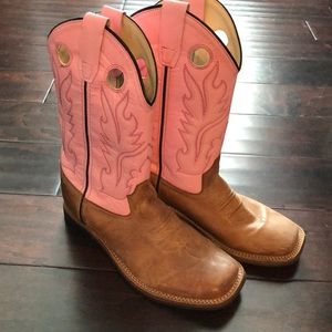 Old west pink cowgirl boot size 7.5